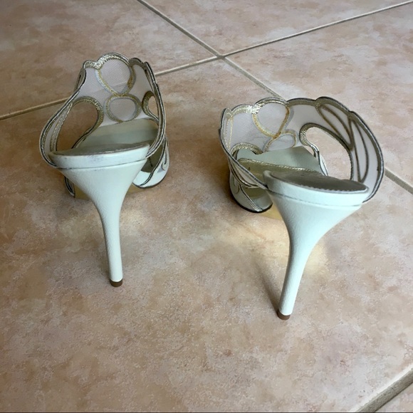 White Heels - Open Toe - Formal/Wedding - Anthro - Picture 4 of 8